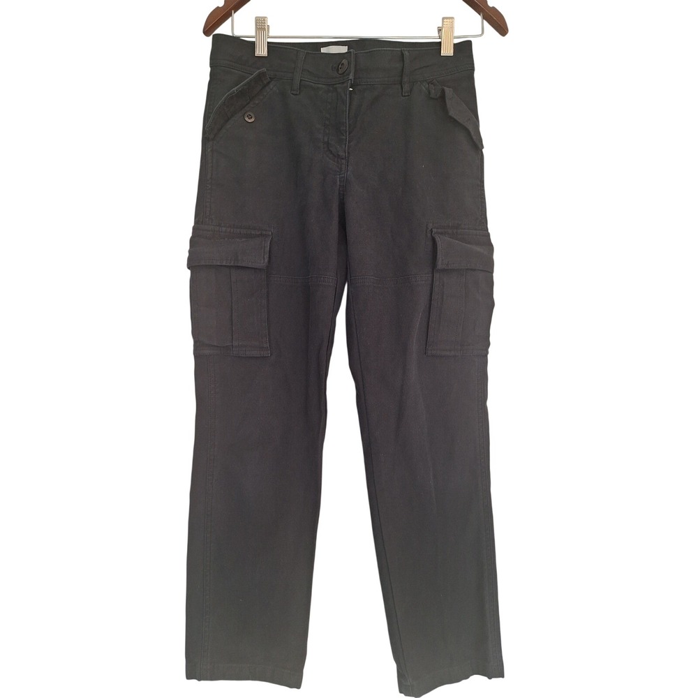 Wilfred Free Black Cargo Pants Straight Leg Utility Trousers Size 2
